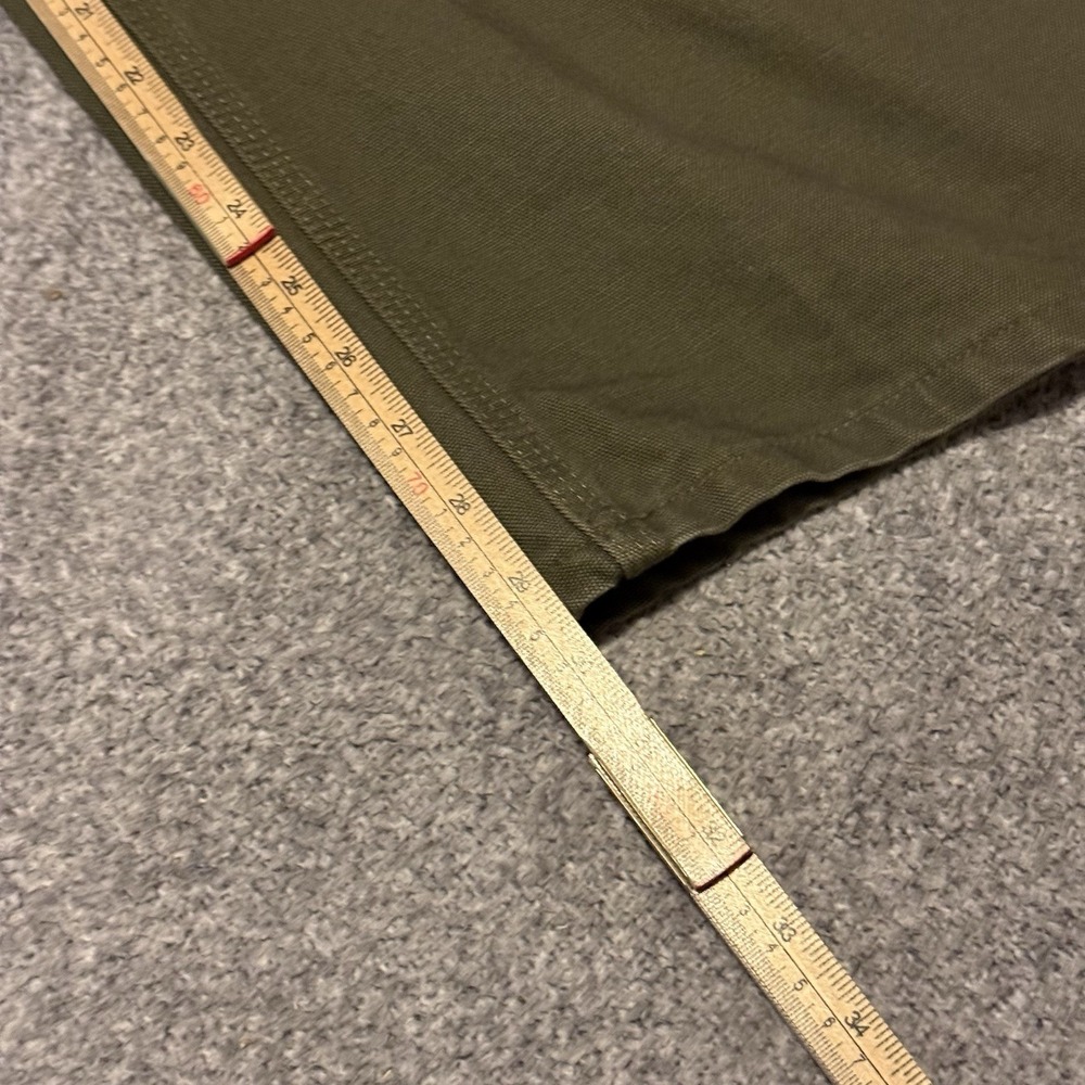 VTG Carhartt B136 MOS Canvas Moss Green Double Knee Carpenter Original Pants - Picture 5 of 6